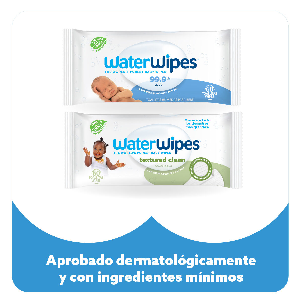 WaterWipes® Toallitas Húmedas con Textura