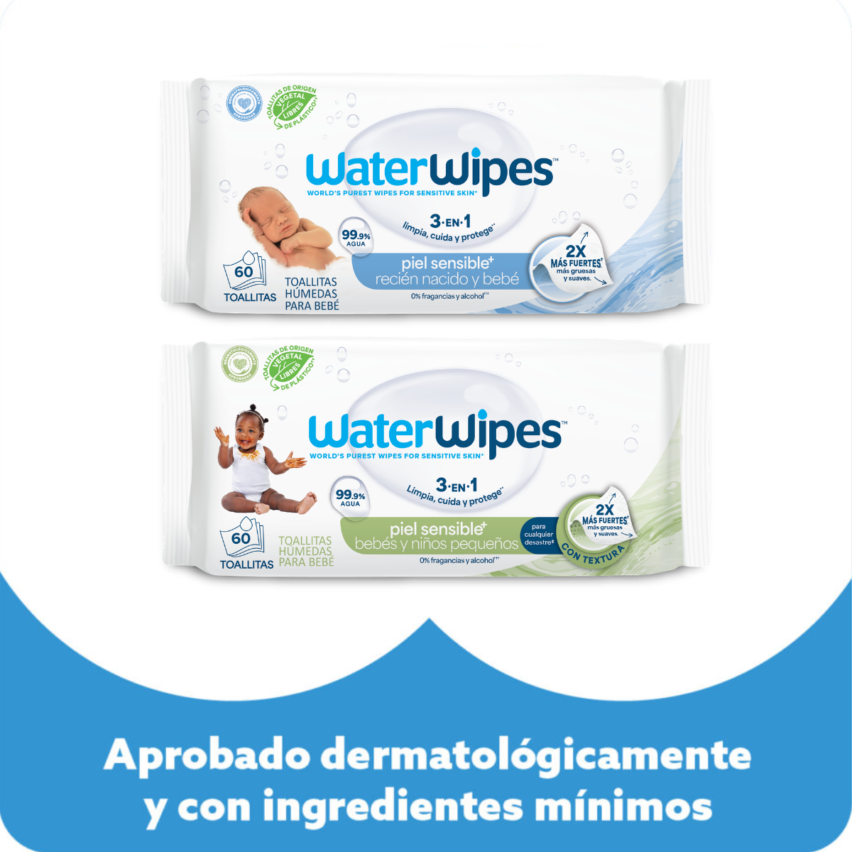 WaterWipes® Toallitas Húmedas con Textura