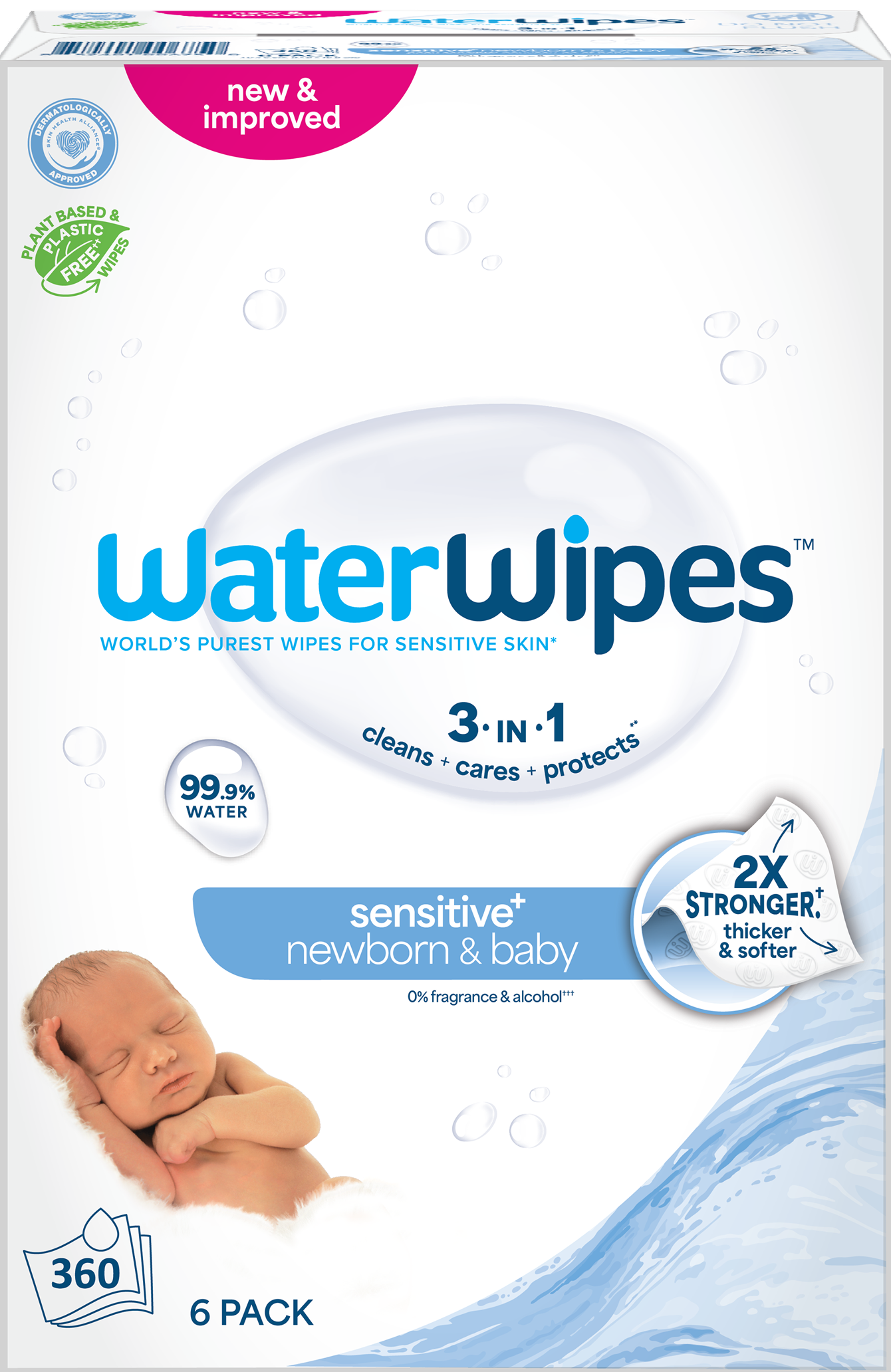 6 Pack x 60 Wipes (360 wipes total)