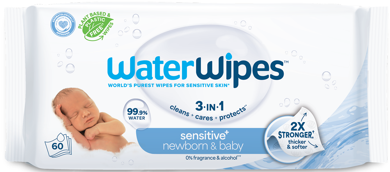 thumbnail image 2 of WaterWipes Plastic-Free Original Baby Wipes, 99.9% Water Based, Unscented – 1 Pack 2 of 4