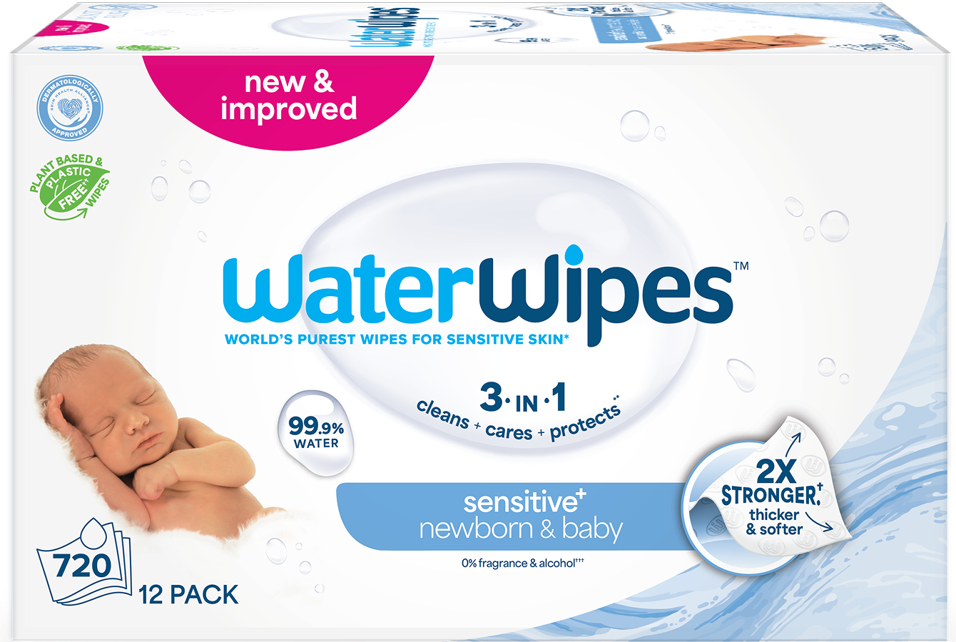 12 Pack x 60 Wipes (720 wipes total)